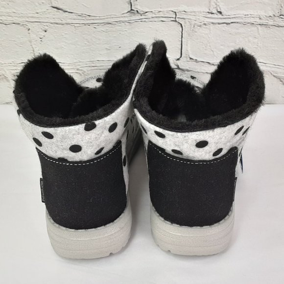 HEY DUDE 'BRITT' FUR LINING SNAP & FOLD CUFF TWO LOOKS IN ONE SHOE BL. POLKA-DOT - Picture 7 of 16